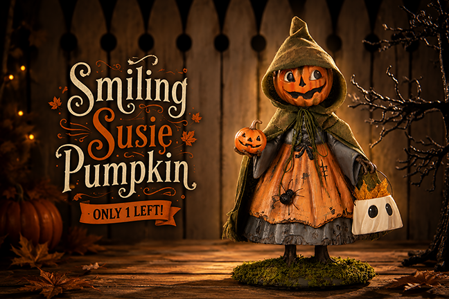 Smiling Susie Pumpkin | Halloween Decor | Bethany Lowe