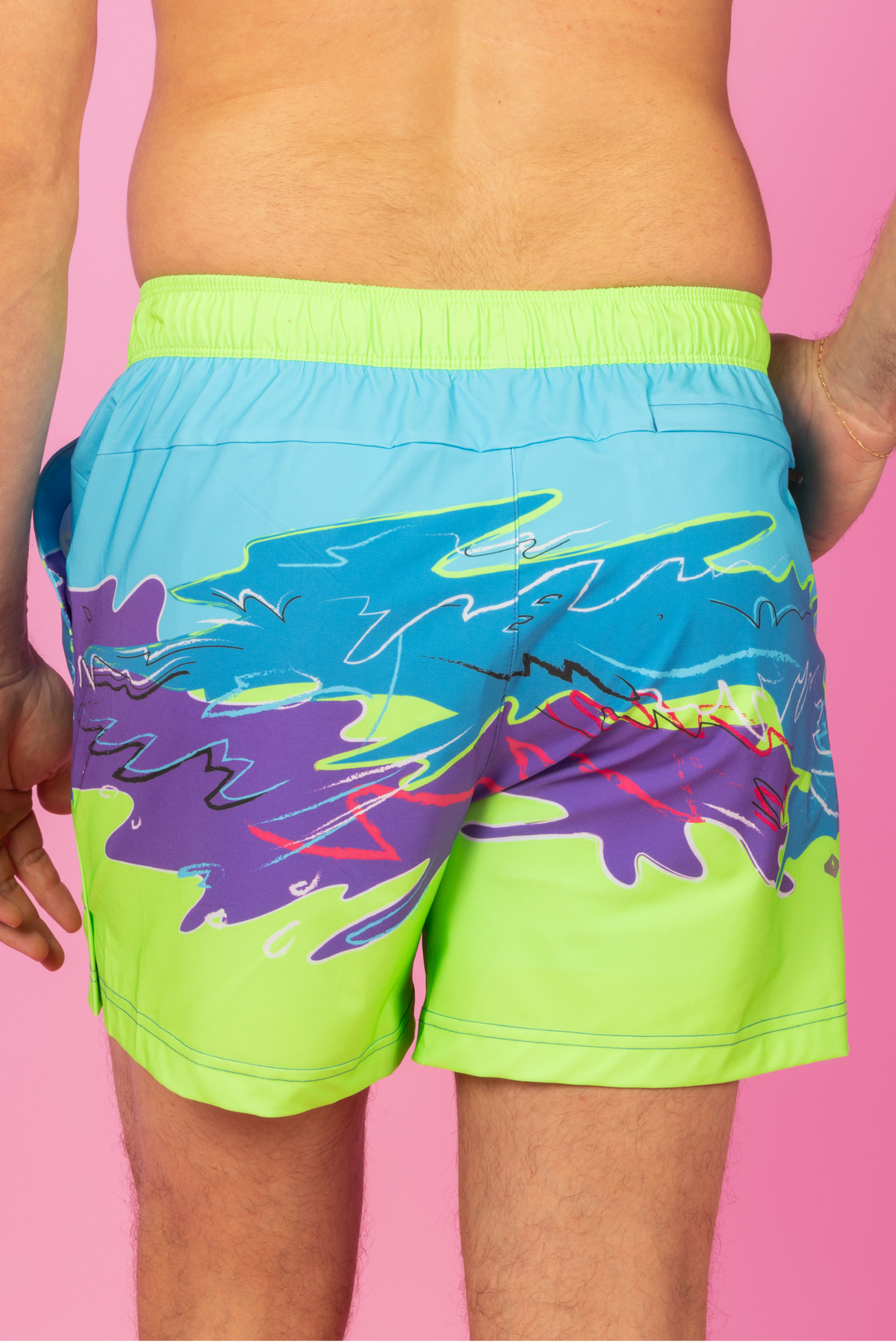 The Snack Shack | Retro Neon Ball Hammock® Pouch 5" Swim Trunks