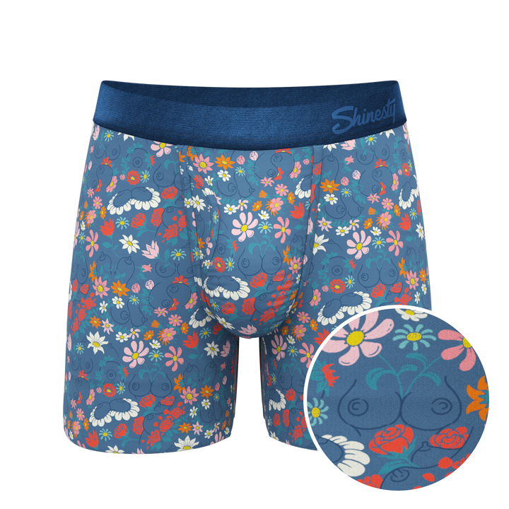The Gardening Nips | Busty Floral Ball Hammock® Pouch Underwear With Fly