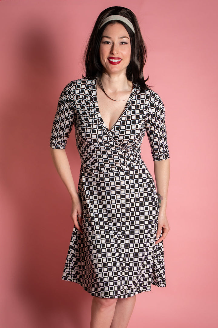 Joanie Knit Dress 3/4 Sleeve - Mod Squad Rib Knit