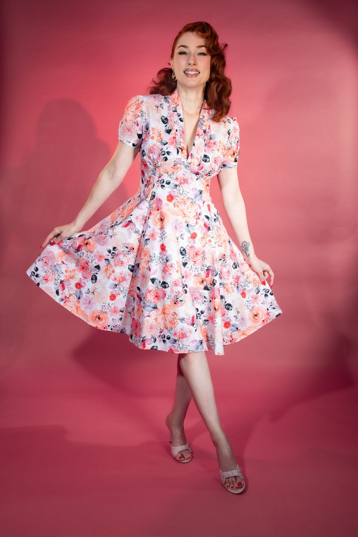 Madison Dress - Coral Bouquet
