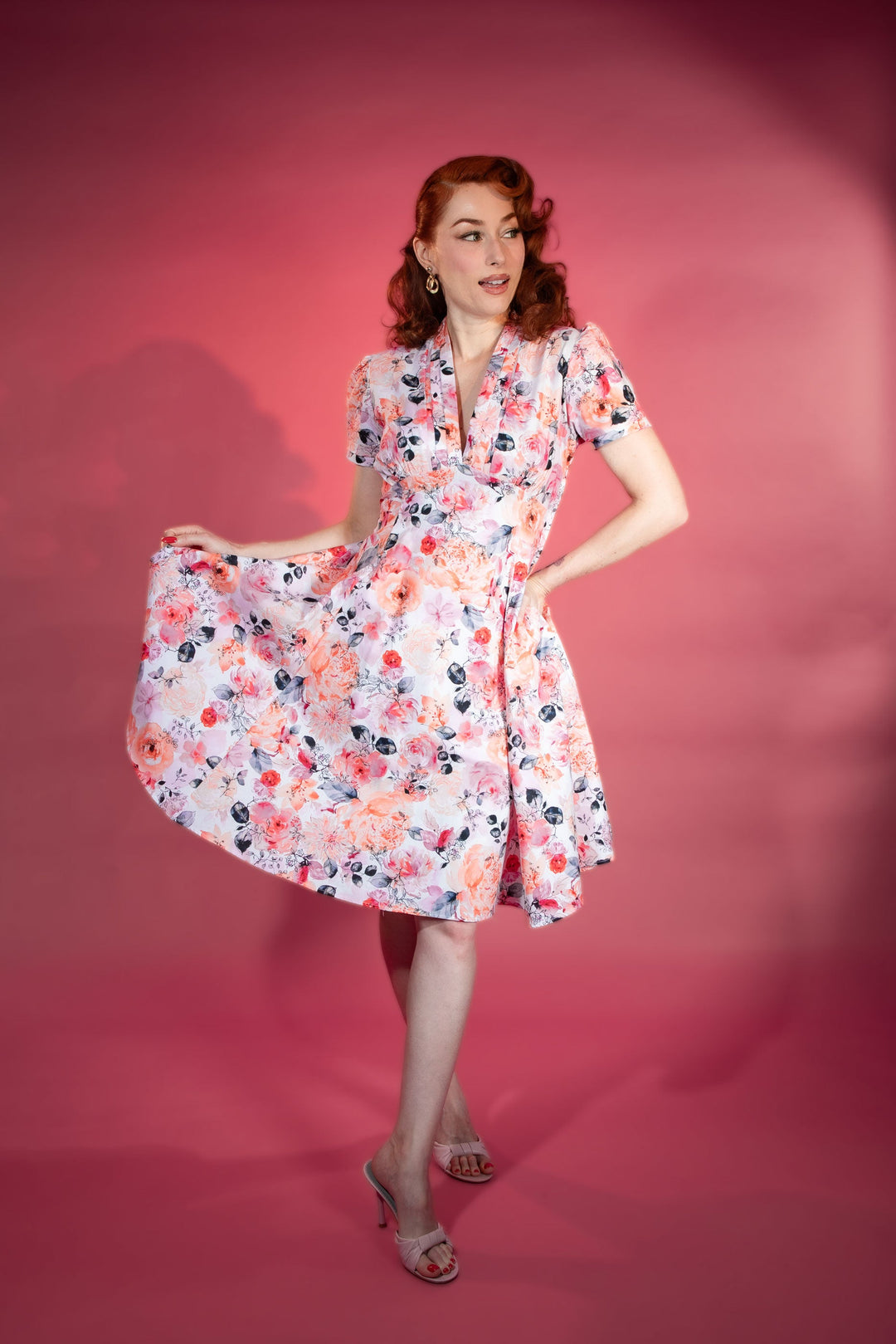 Madison Dress - Coral Bouquet