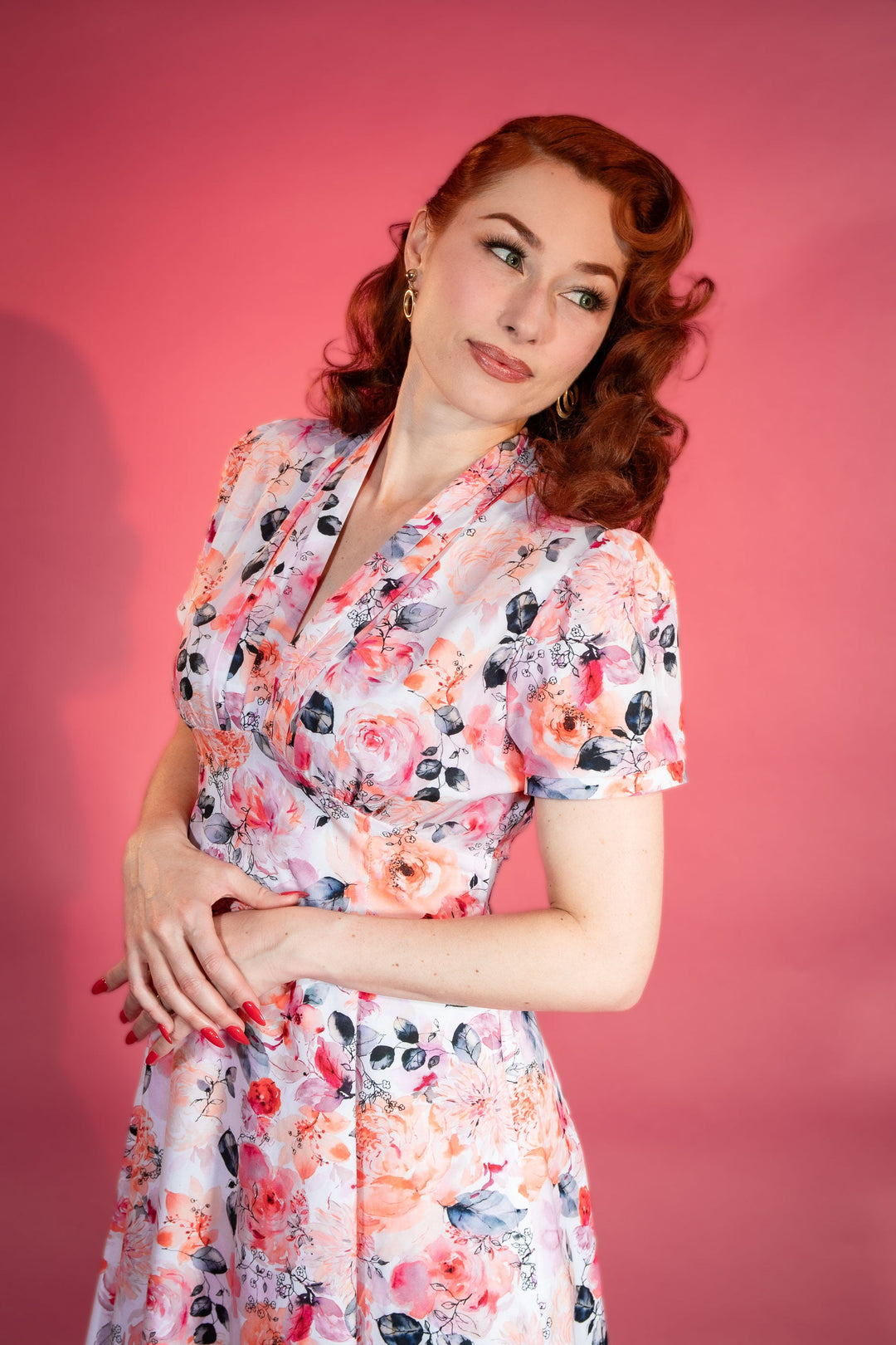 Madison Dress - Coral Bouquet