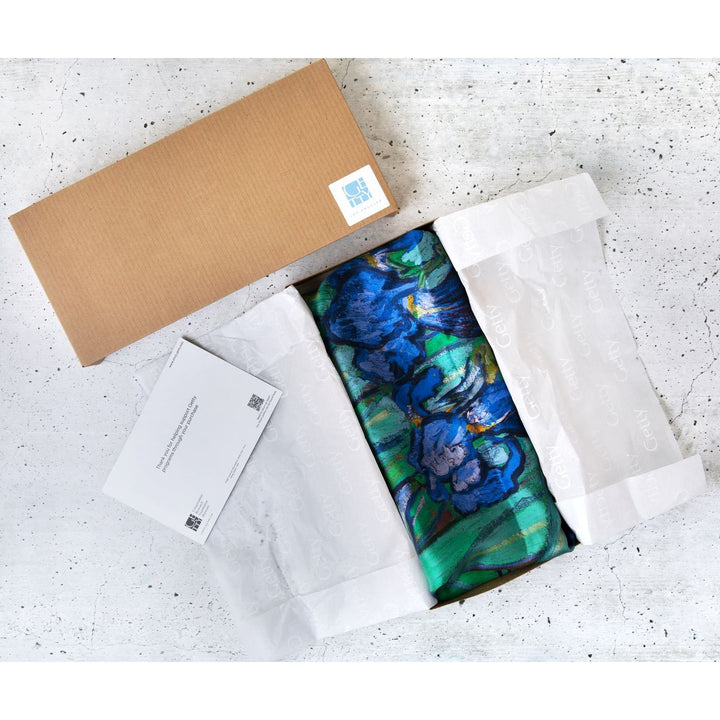 Square Van Gogh Irises Silk Scarf