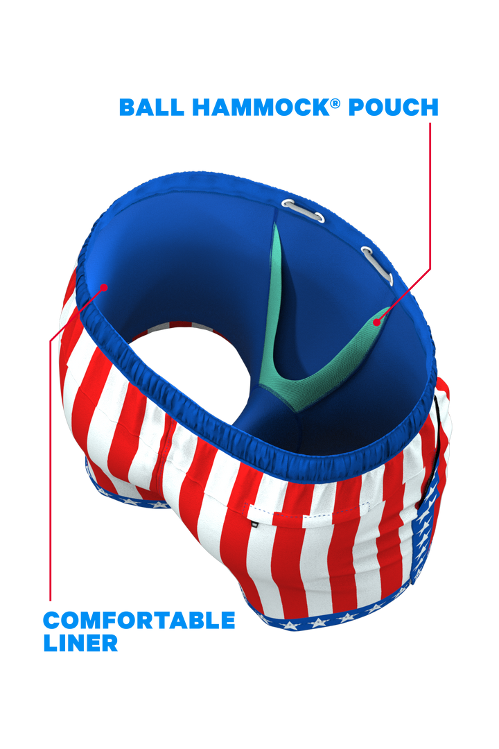 The Spacious Skies | Retro Usa Ball Hammock® Pouch 5" Swim Trunks