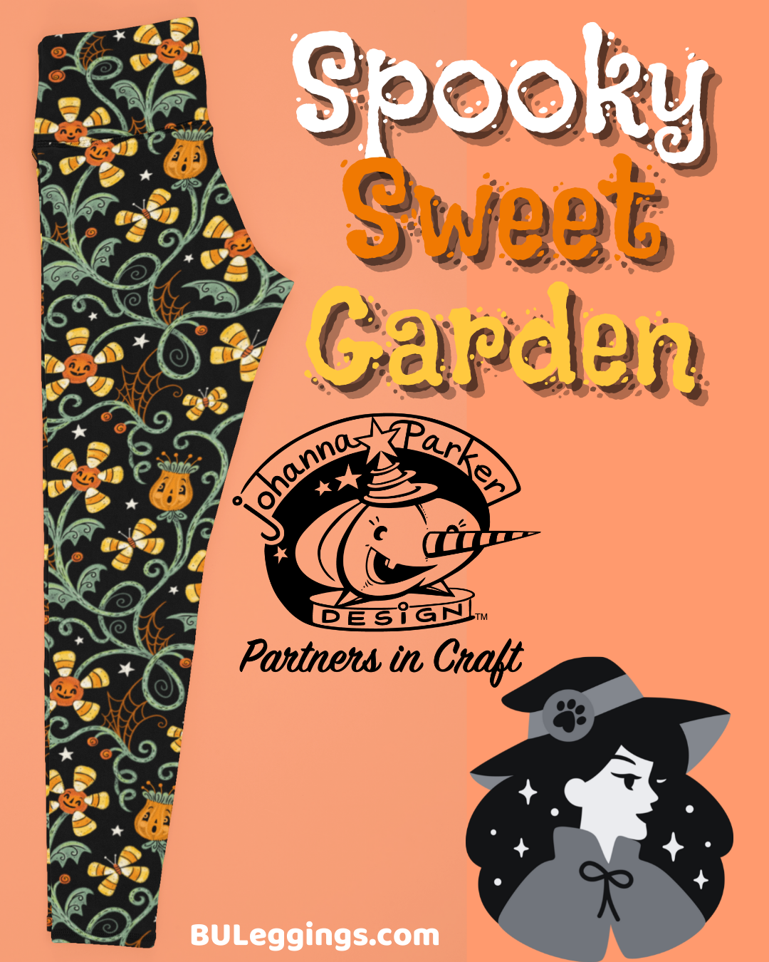 Spooky Sweet Garden (Johanna Parker Exclusive) - High-quality Handcrafted Vibrant Leggings