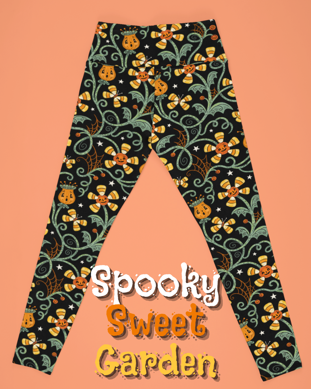 Spooky Sweet Garden (Johanna Parker Exclusive) - High-quality Handcrafted Vibrant Leggings