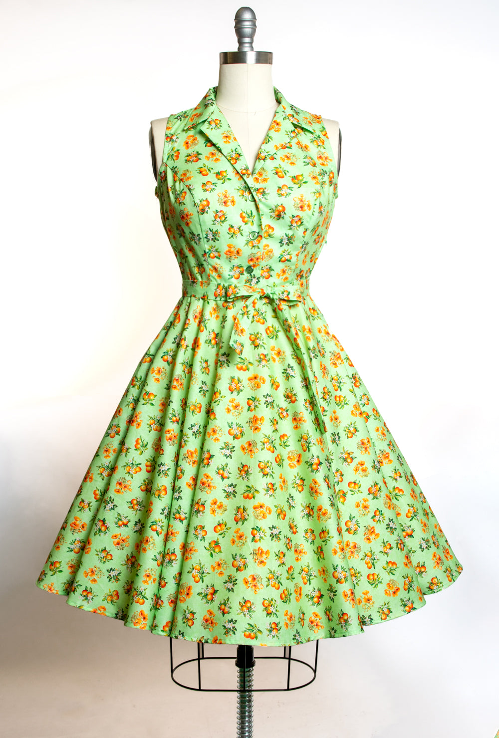 Staci Dress- Orange County, Lime
