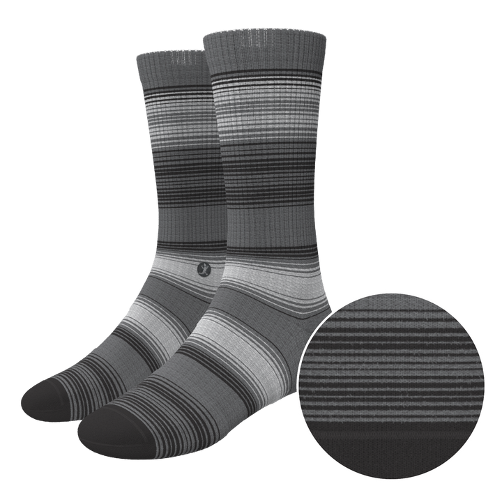 The Static Channel | Stripe Heel Hammock™ Crew Socks