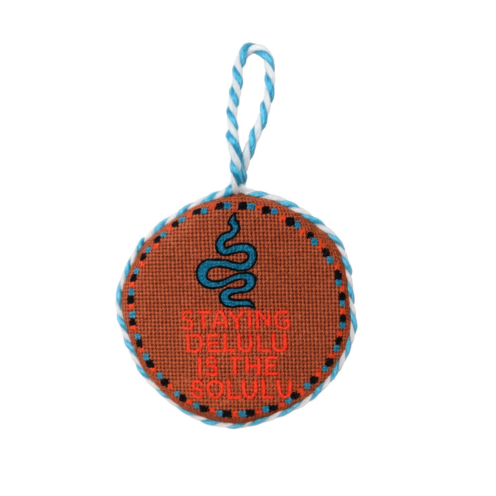 Needlepoint Ornament - Delulu