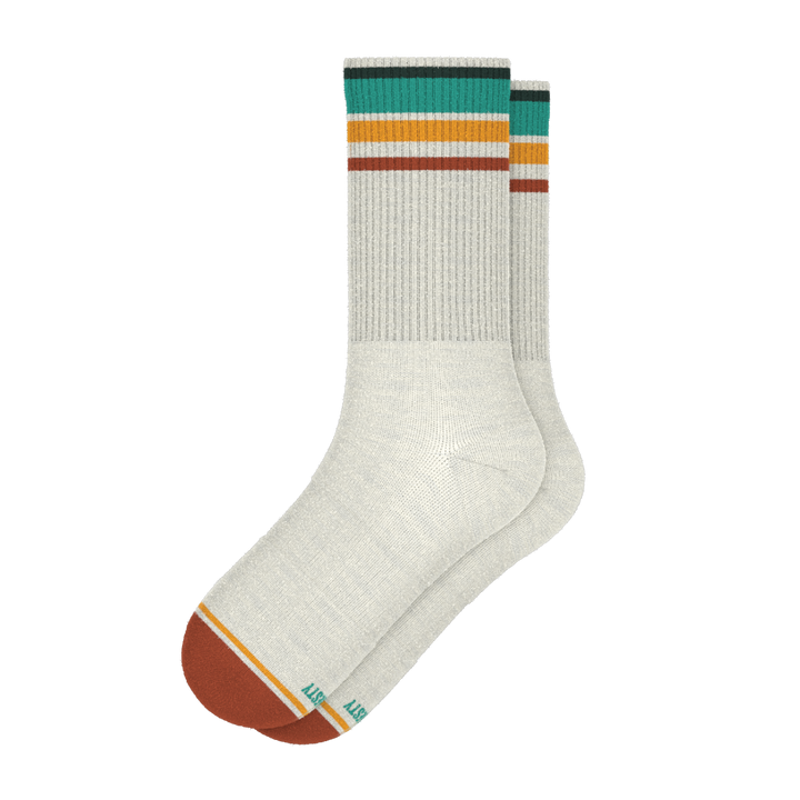 The Stellar | Retro Stripe Heel Hammock™ Crew Socks