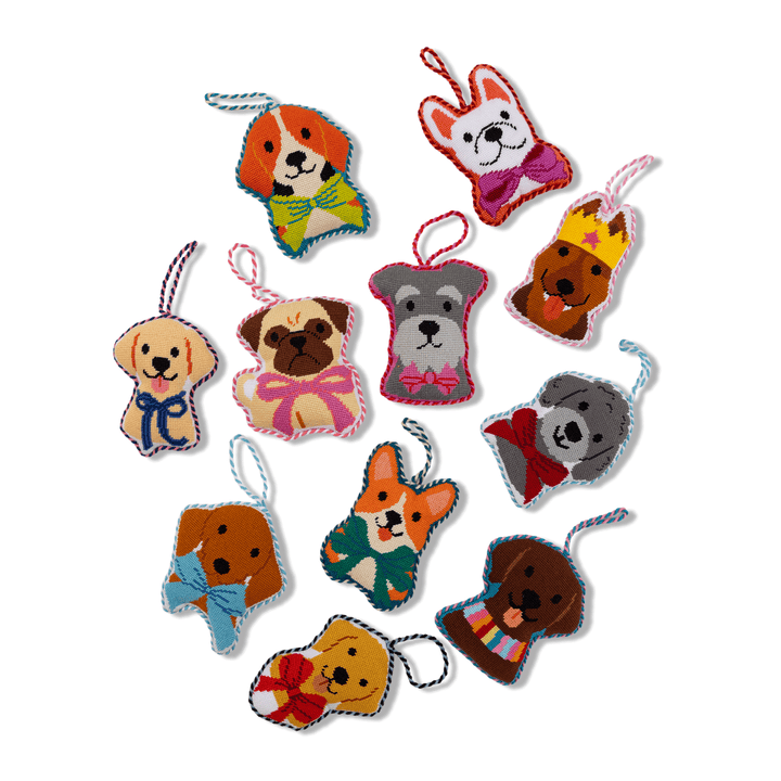 Needlepoint Icon Ornament - Chocolate Lab