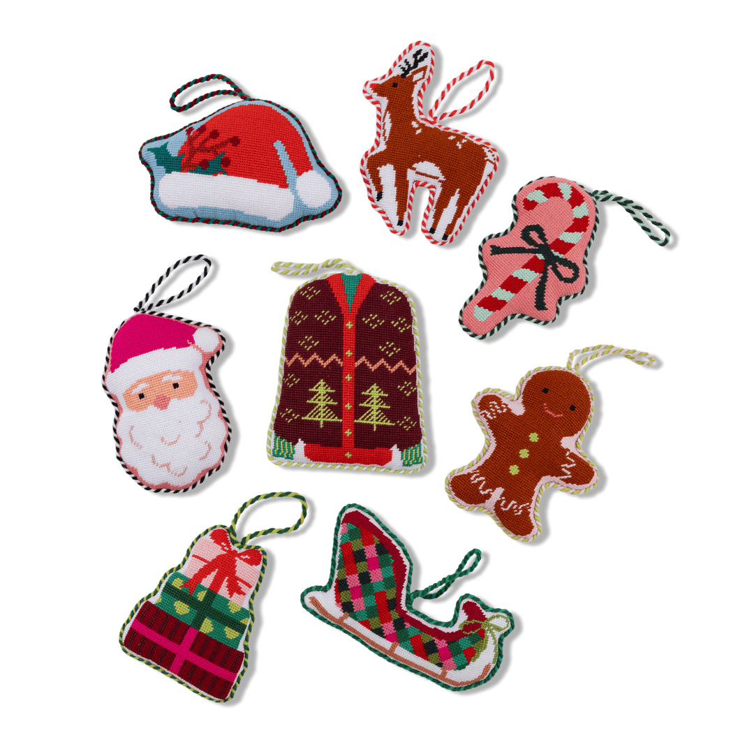 Needlepoint Icon Ornament - Reindeer