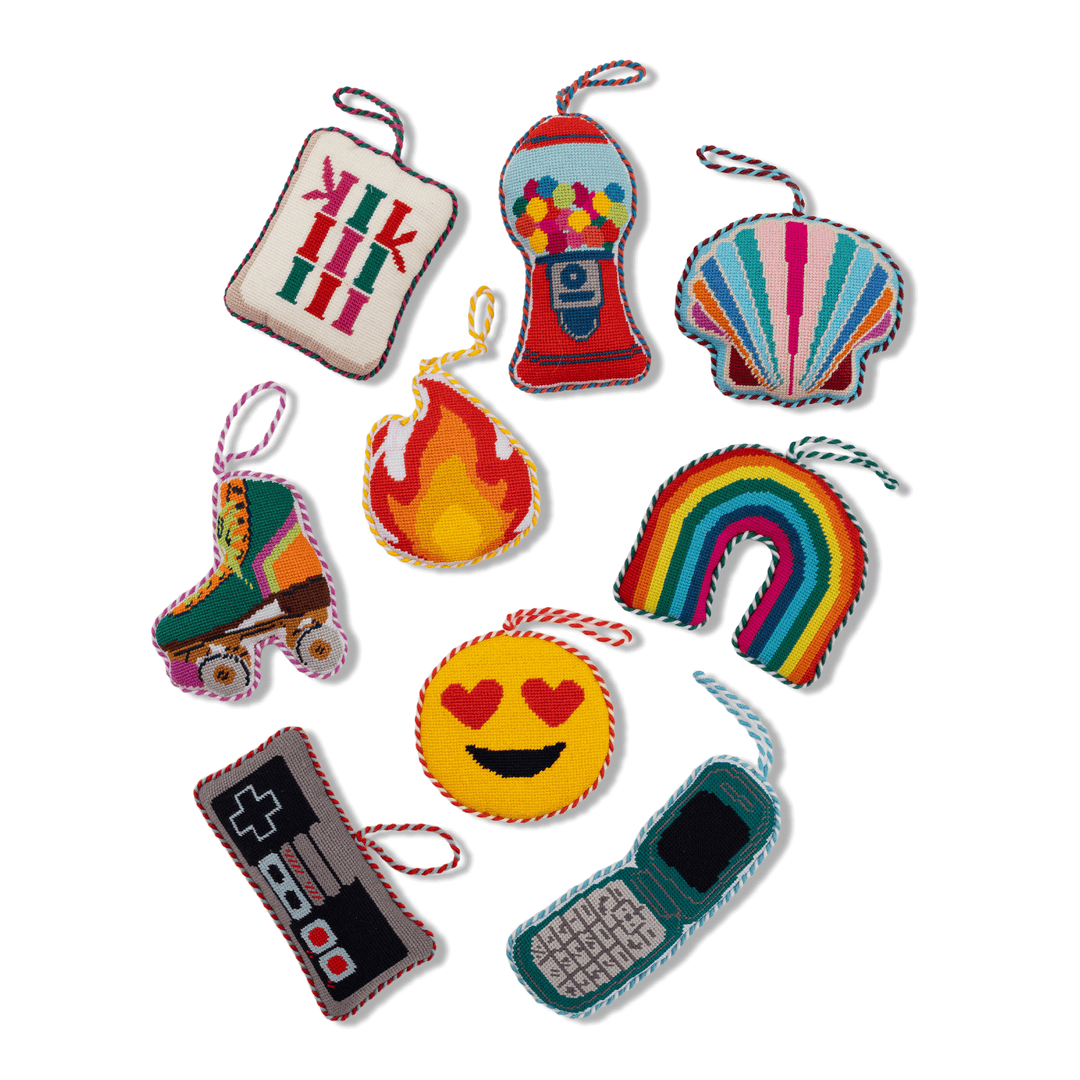 Needlepoint Icon Ornament - Gumball Machine