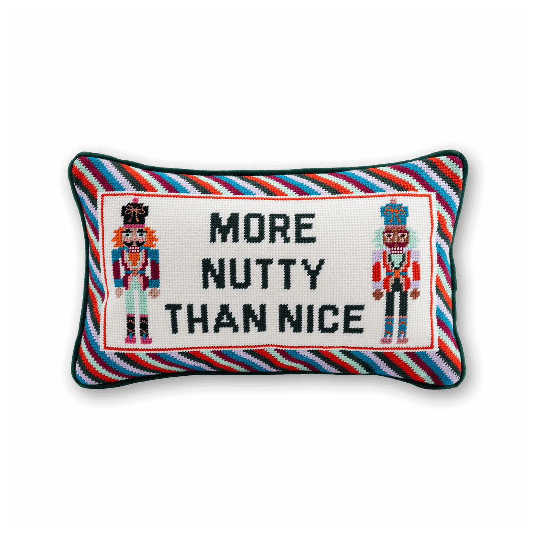 More Nutty Needlepoint Pillow
