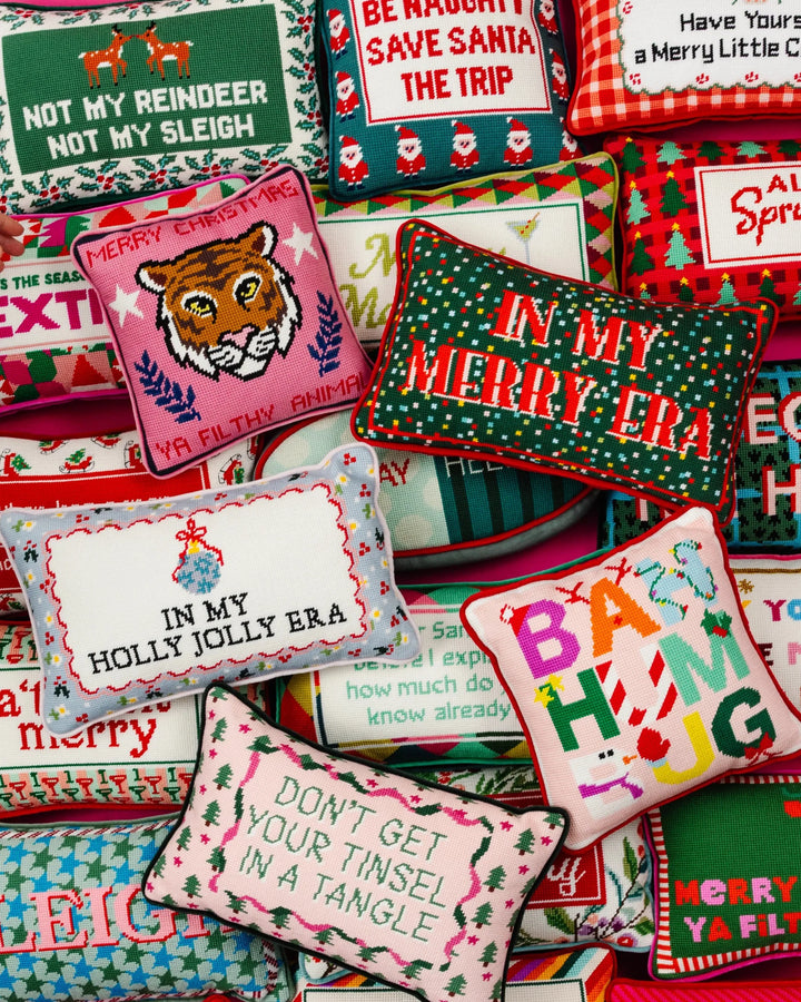 Filthy Animal Needlepoint Pillow