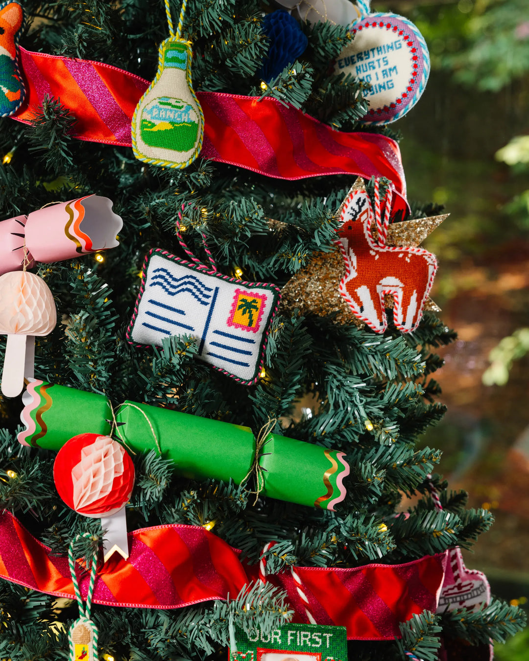 Needlepoint Icon Ornament - Postcard