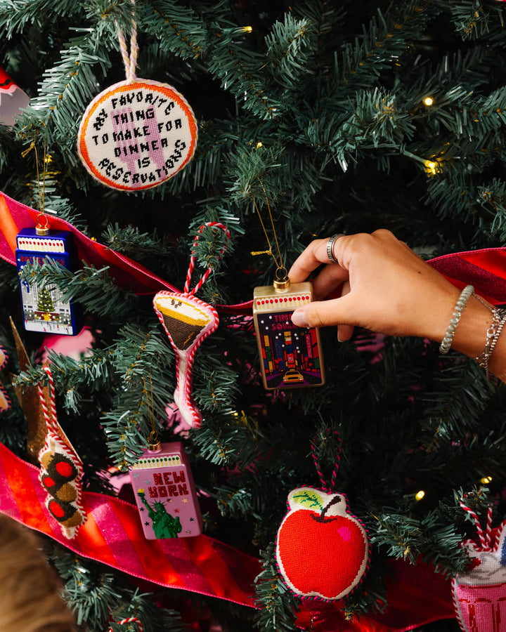 Needlepoint Icon Ornament - Olives