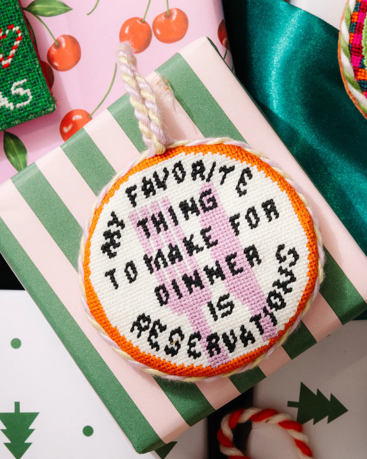 Needlepoint Ornament - Reservations