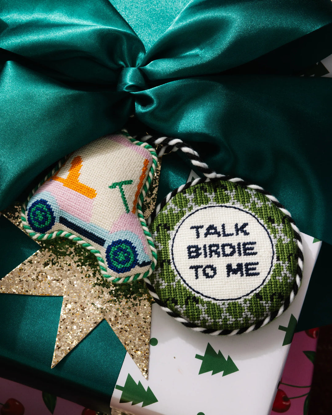 Needlepoint Ornament - Talk Birdie to Me
