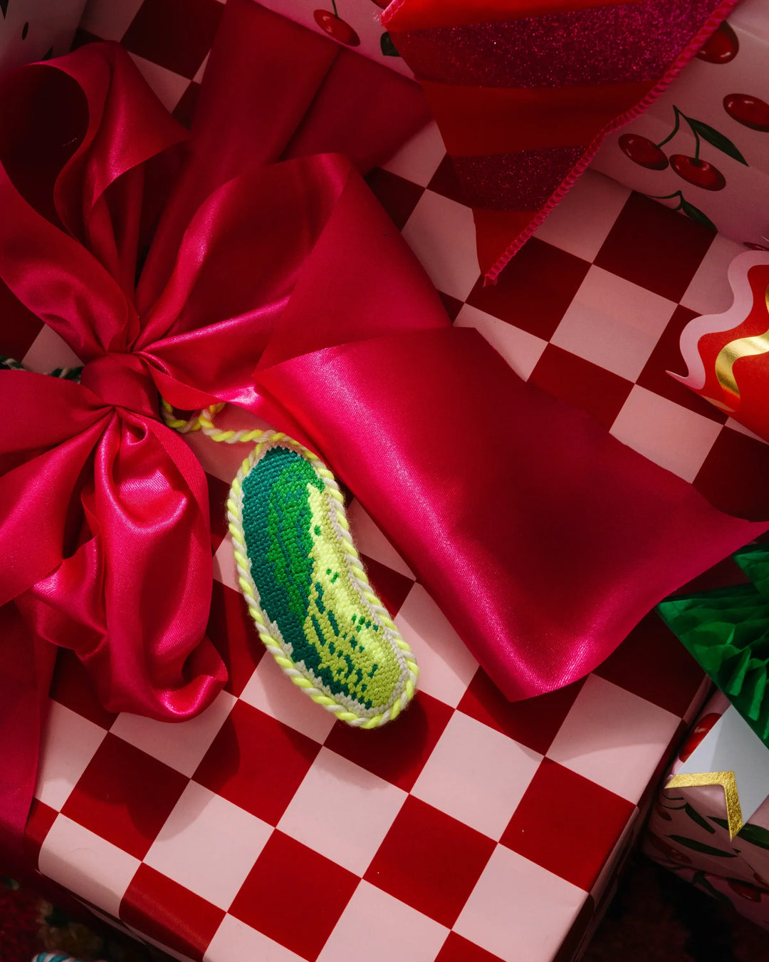 Needlepoint Icon Ornament - Pickle