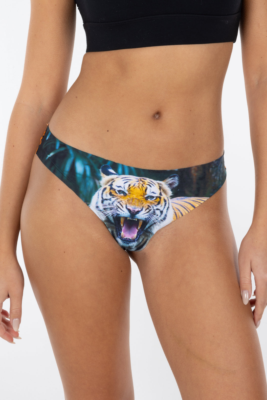 The Feral Feline | Tiger Seamless Thong
