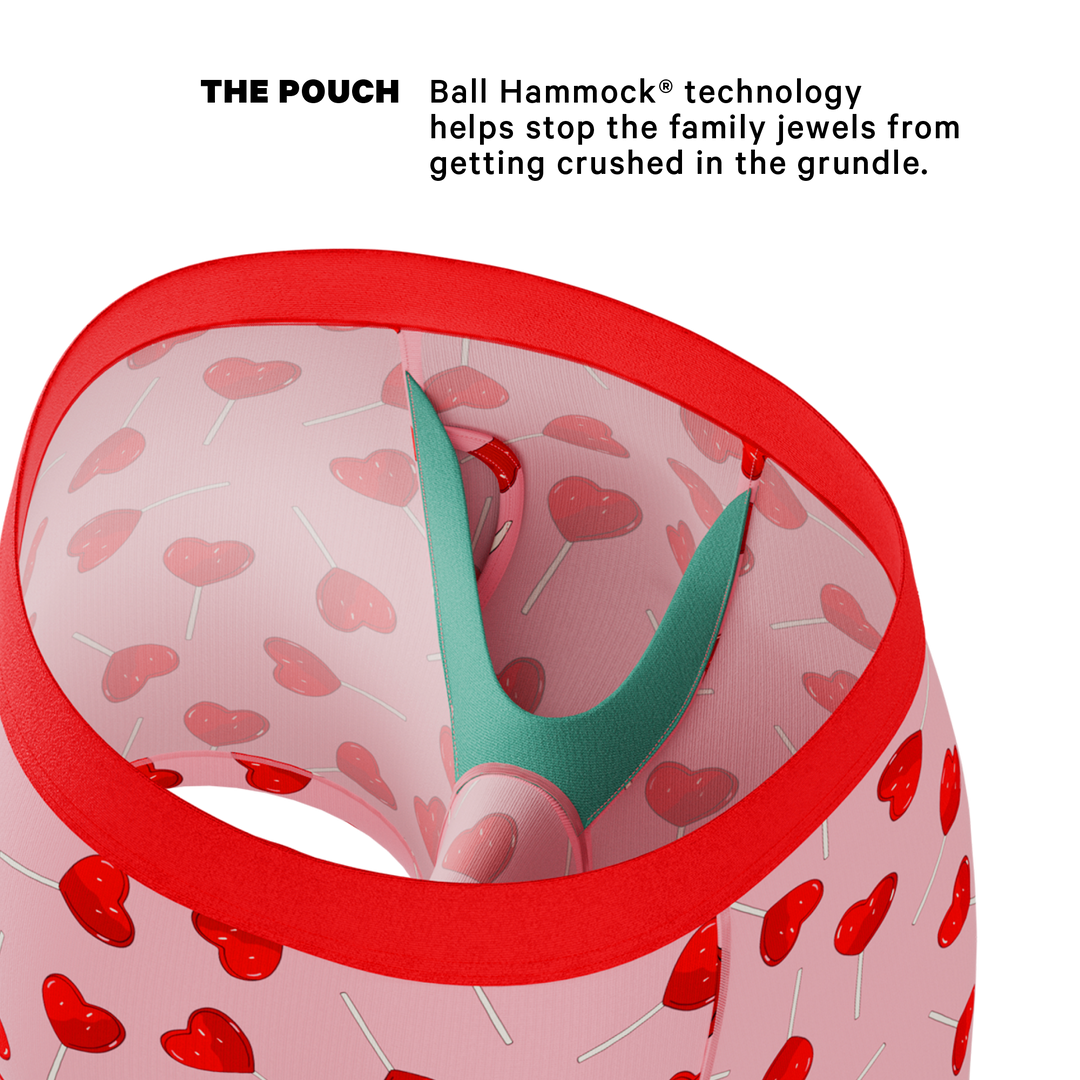 The Suckered In | Heart Lollipop Ball Hammock® Pouch Underwear With Fly