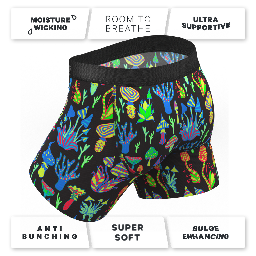 The Super Shroom | Neon Mushrooms Ball Hammock® Pouch Underwear