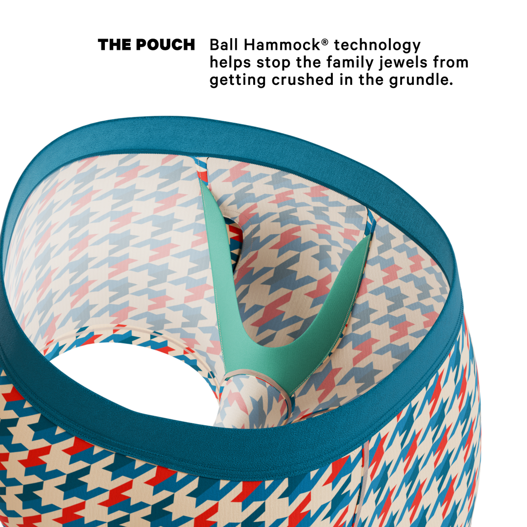 The Swanky | Retro Houndstooth Ball Hammock® Pouch Trunks Underwear