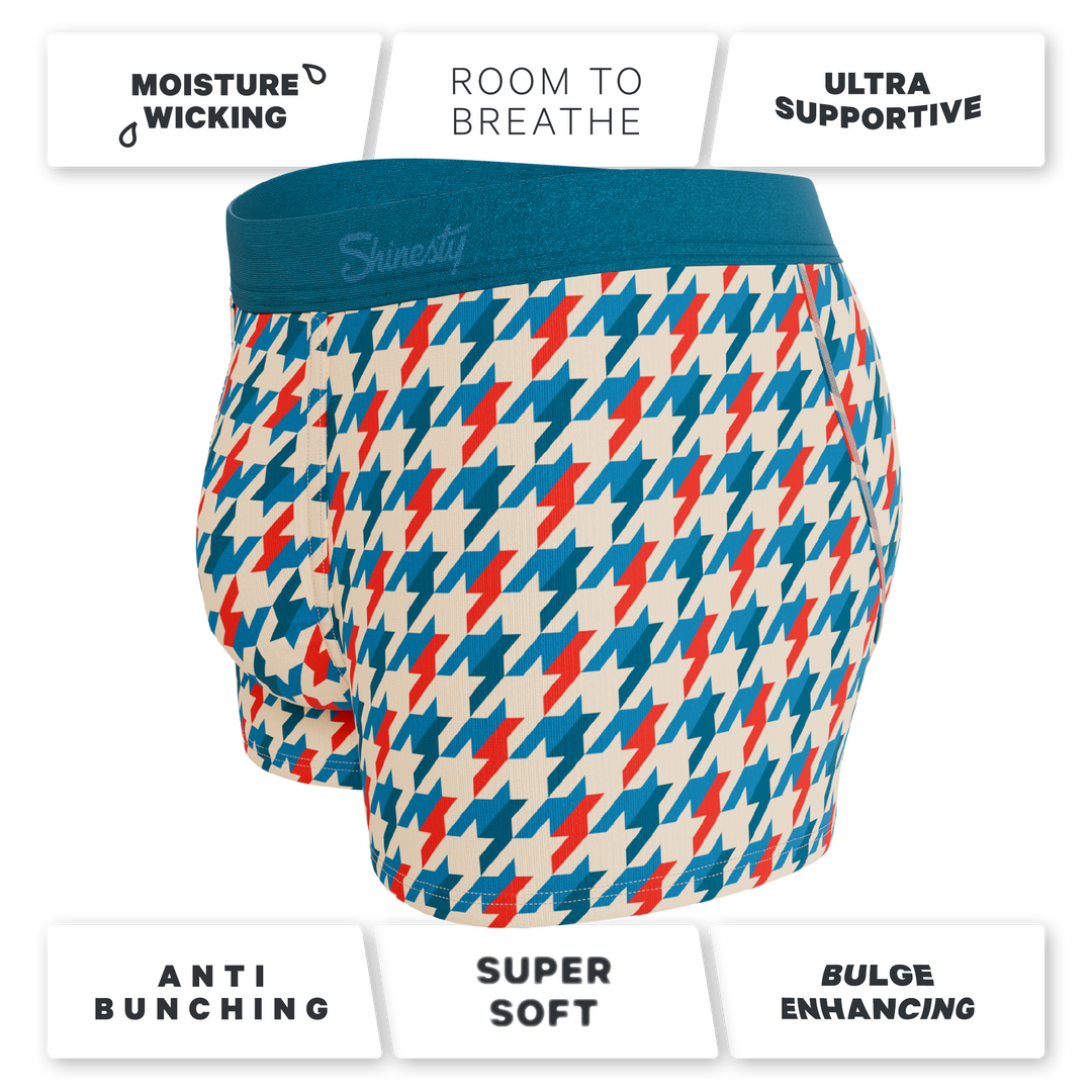The Swanky | Retro Houndstooth Ball Hammock® Pouch Trunks Underwear