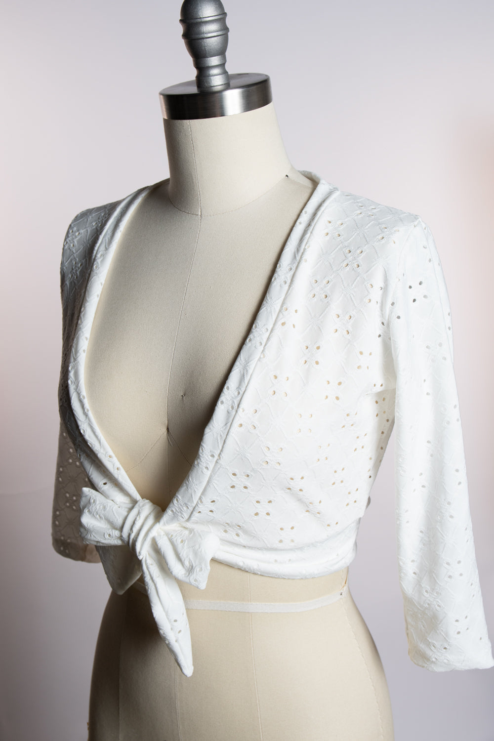 Sweet Sweater - Stretch Eyelet, White