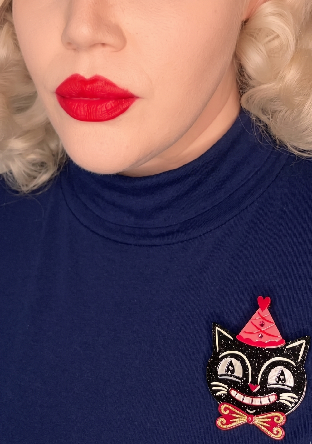 Black Cat Jack Brooch by Johanna Parker x Lipstick & Chrome 