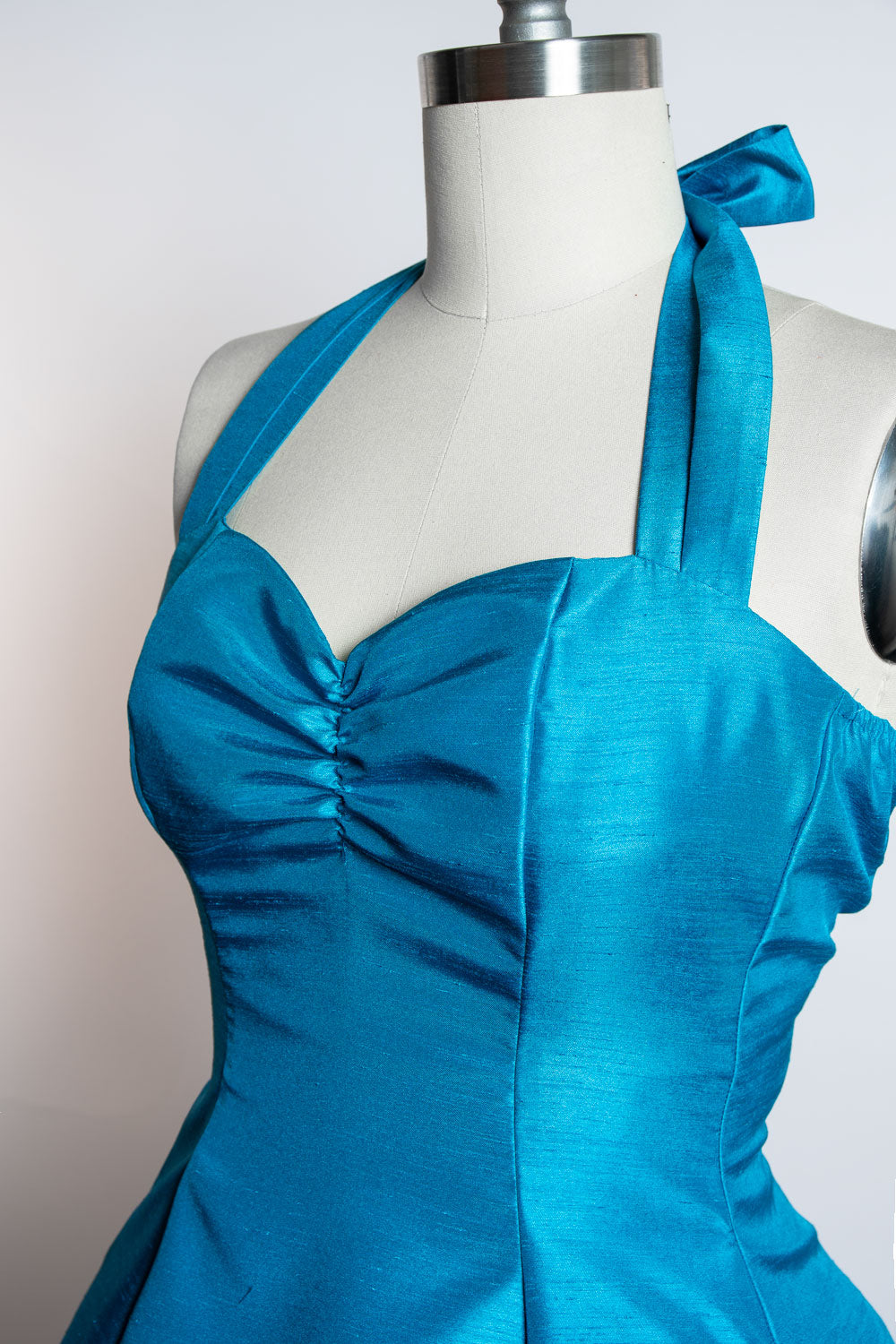 Sweetie Dress- Shantung, Peacock