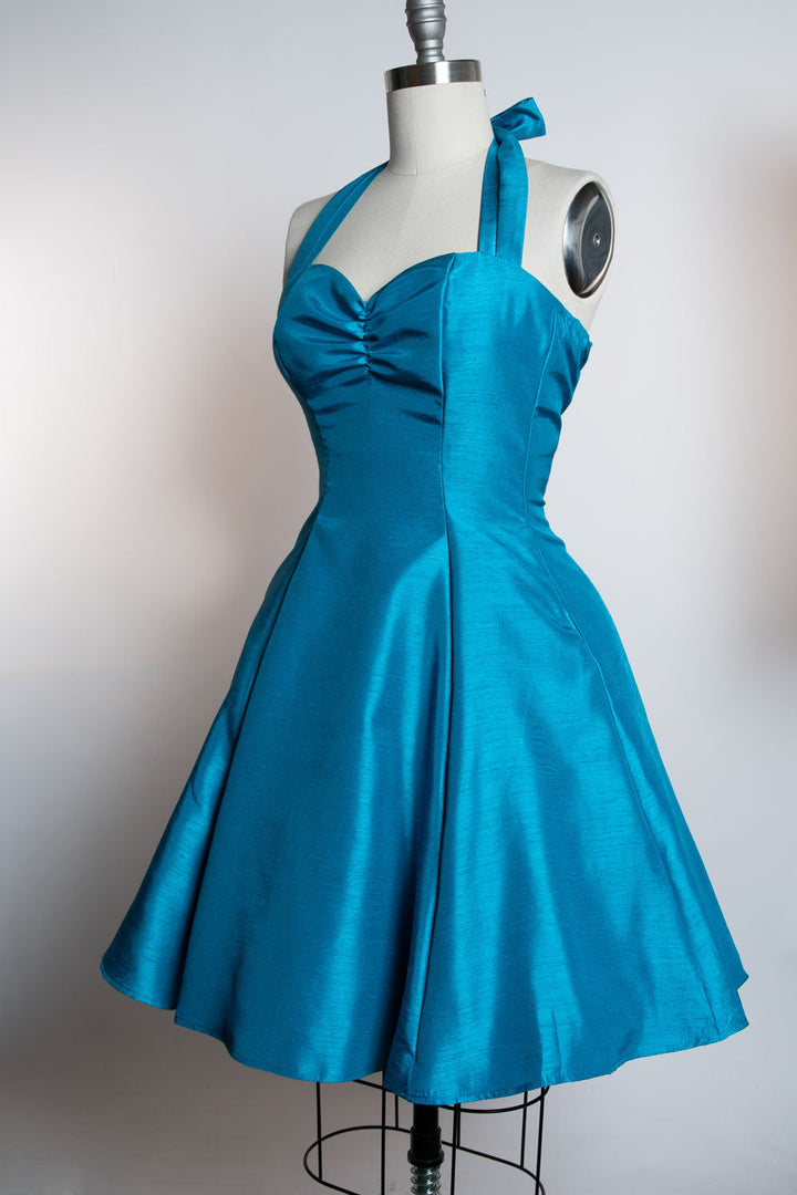 Sweetie Dress- Shantung, Peacock