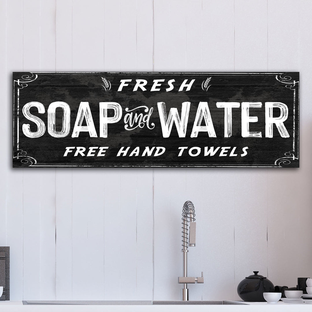 Fresh Soap And Water Bathroom Sign