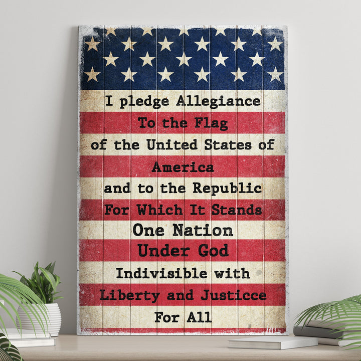 America Pledge Allegiance Sign