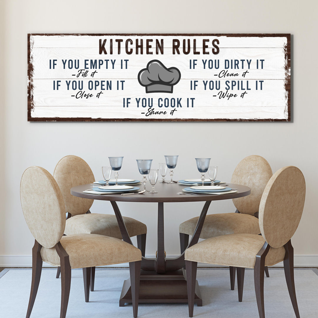 If You Cook It, Share It Kitchen Rules Sign