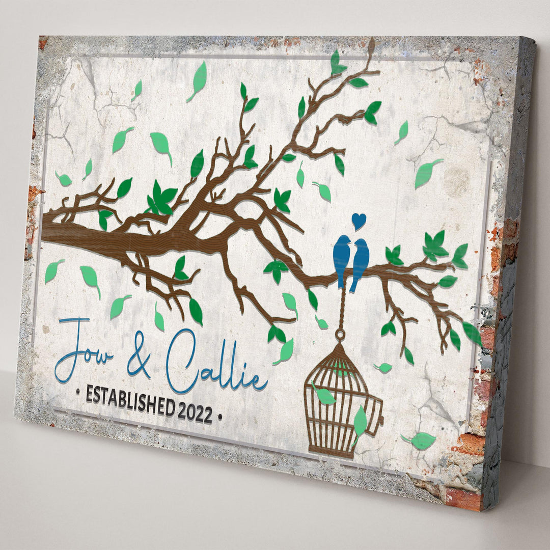 Love Birds Couple Sign