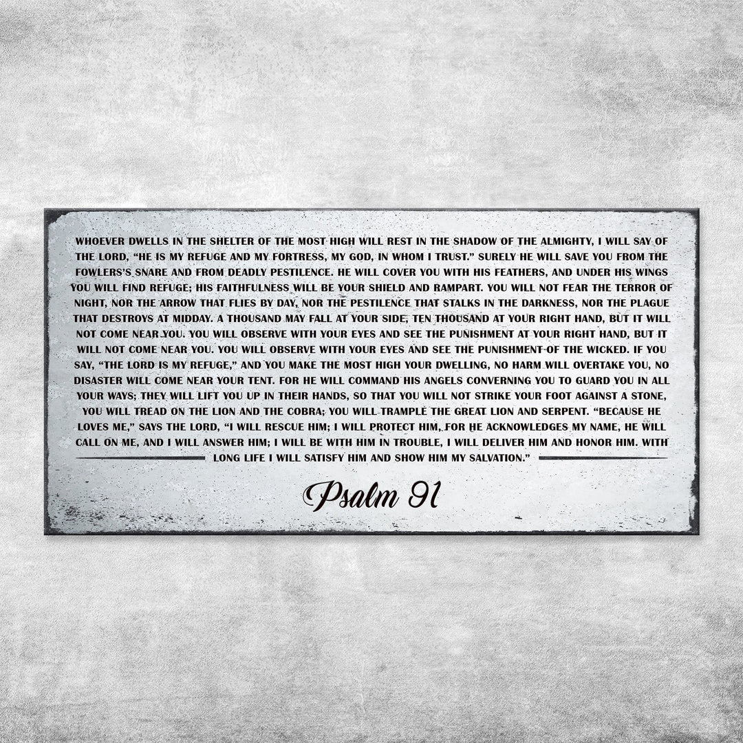 Psalm 91: 'Whoever Dwells in the Shelter of the Most High' Sign - Inspirational Christian Wall Art , Religious Decor