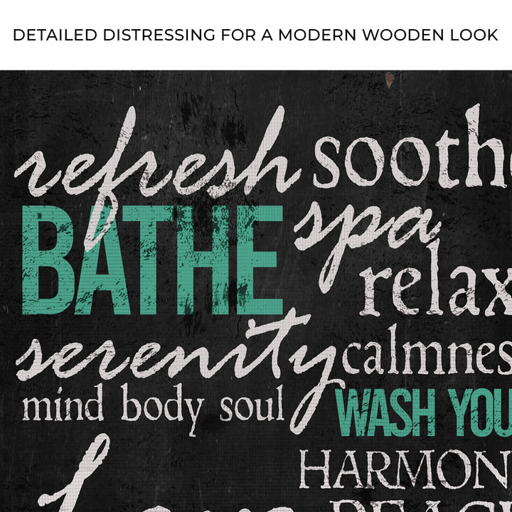 Refresh Soothe Bathe Bathroom Sign