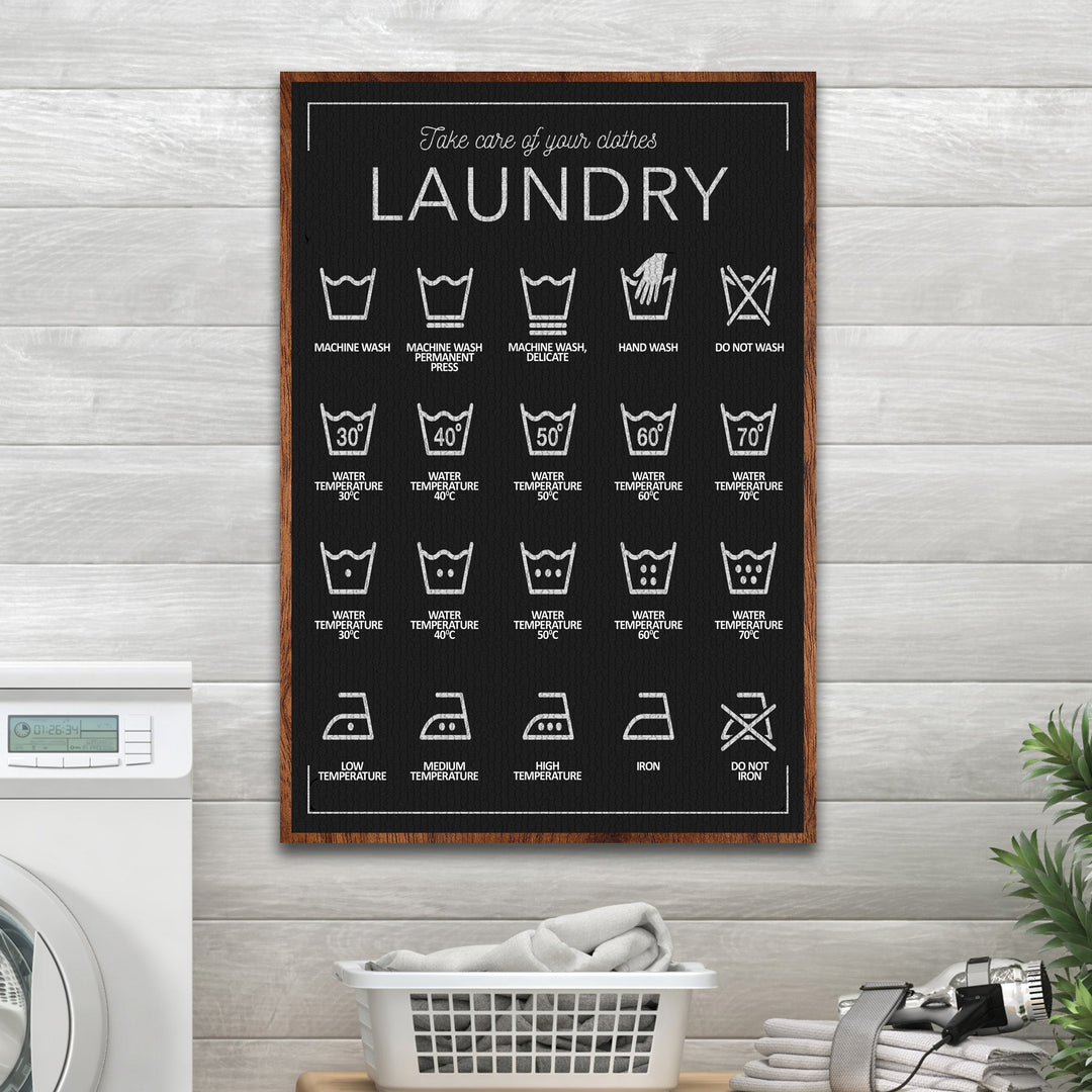 Laundry Symbols Sign II