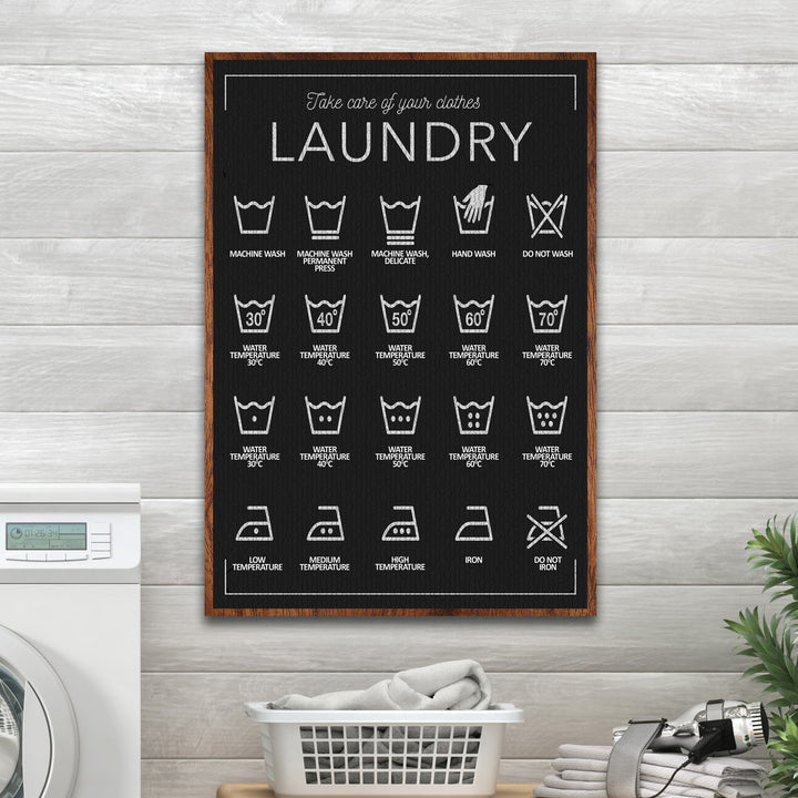 Laundry Symbols Sign II