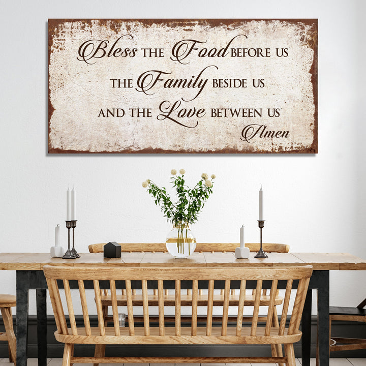 Bless Our Food, Family, And Love Sign