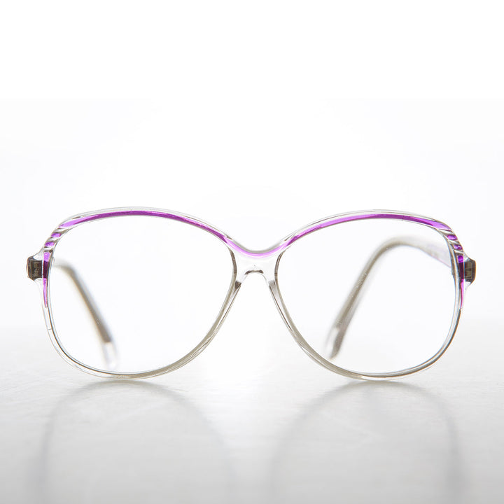 Clear Round Retro Reading Glasses - Tina