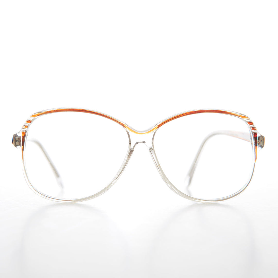 Clear Round Retro Reading Glasses - Tina