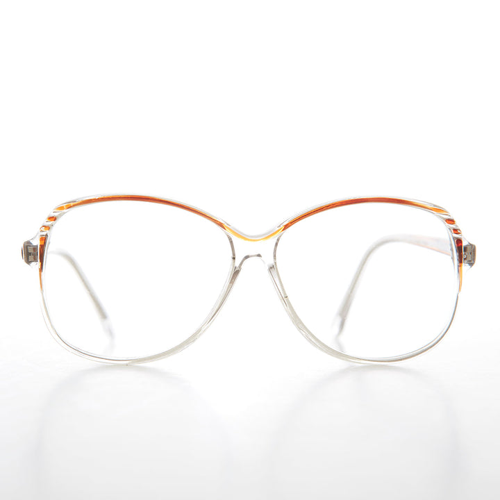 Clear Round Retro Reading Glasses - Tina