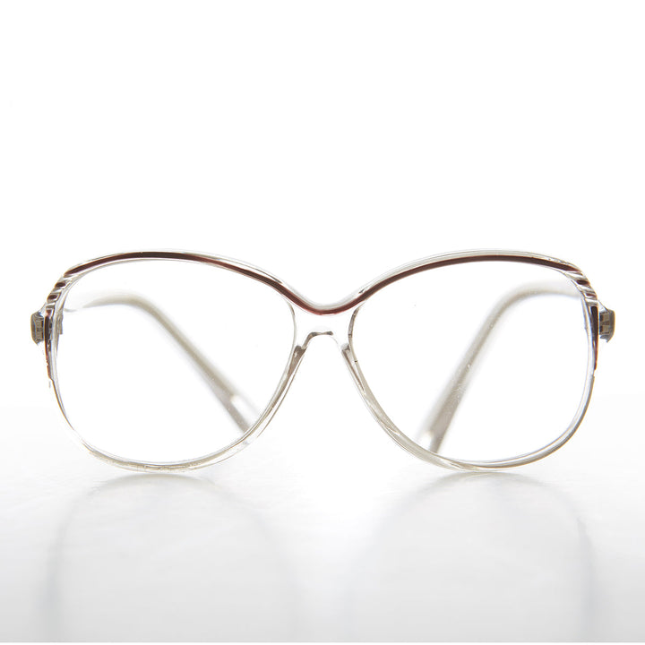 Clear Round Retro Reading Glasses - Tina