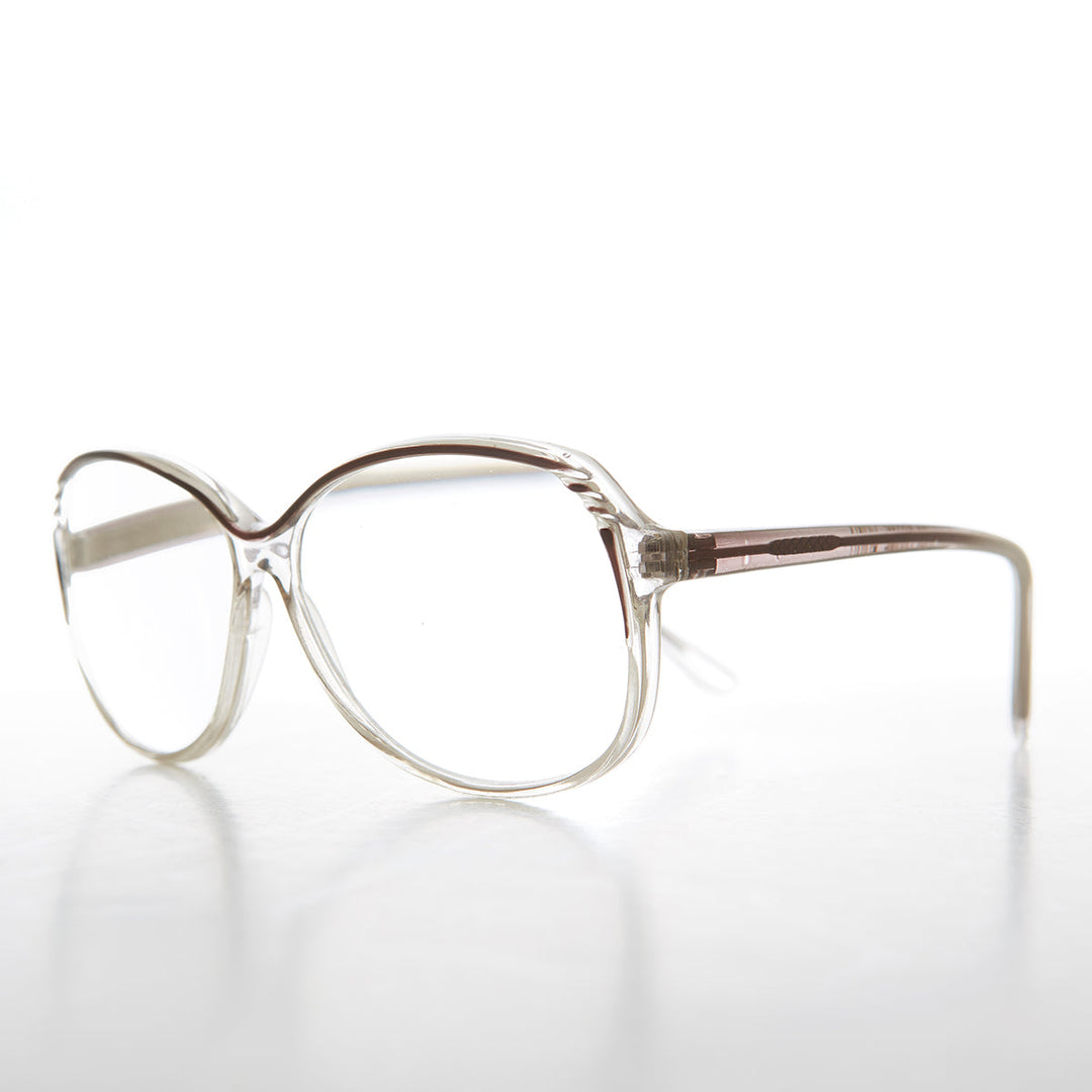 Clear Round Retro Reading Glasses - Tina