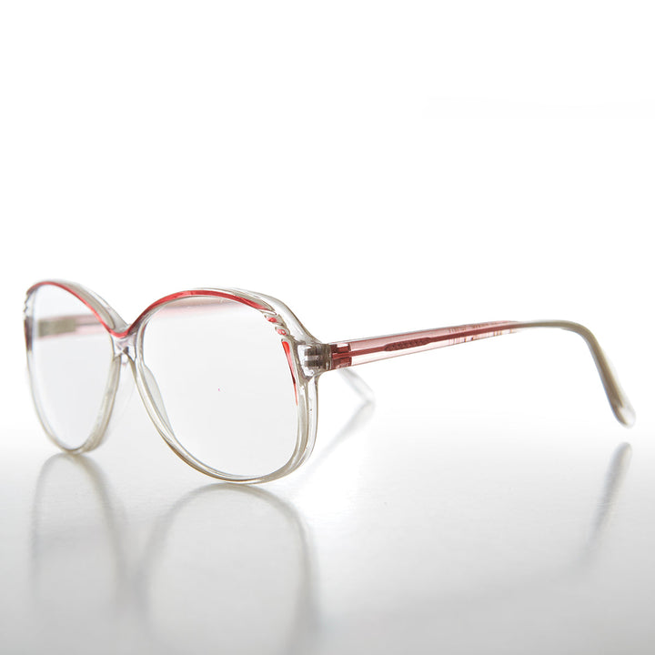 Clear Round Retro Reading Glasses - Tina