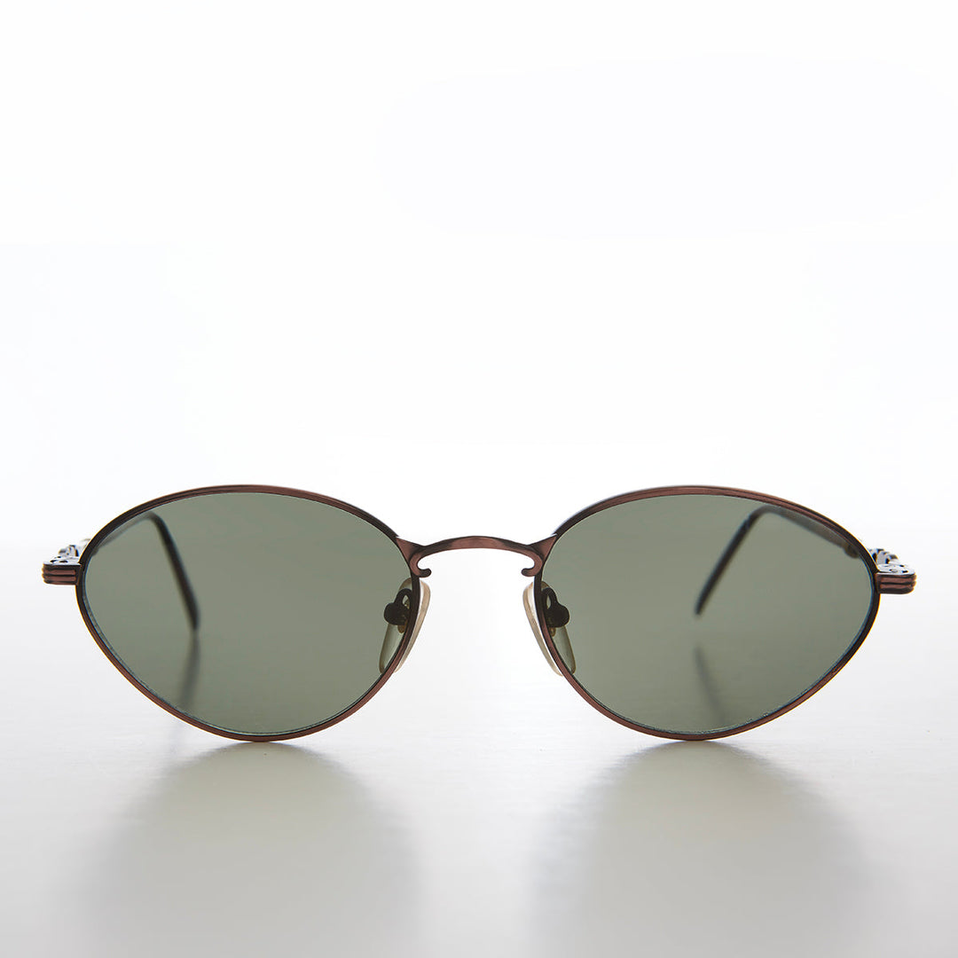 Simple Oval Minimal Vintage Sunglasses - Torres